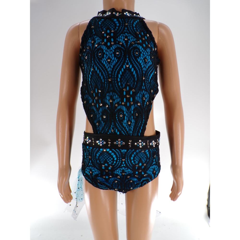 Pre-Owned Costume Unbranded   Medium Child Turquoise  Jazz Rhinestones